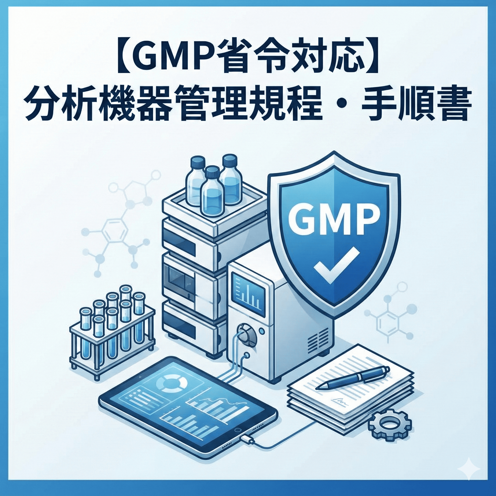 【GMP省令対応】分析機器管理規程・手順書