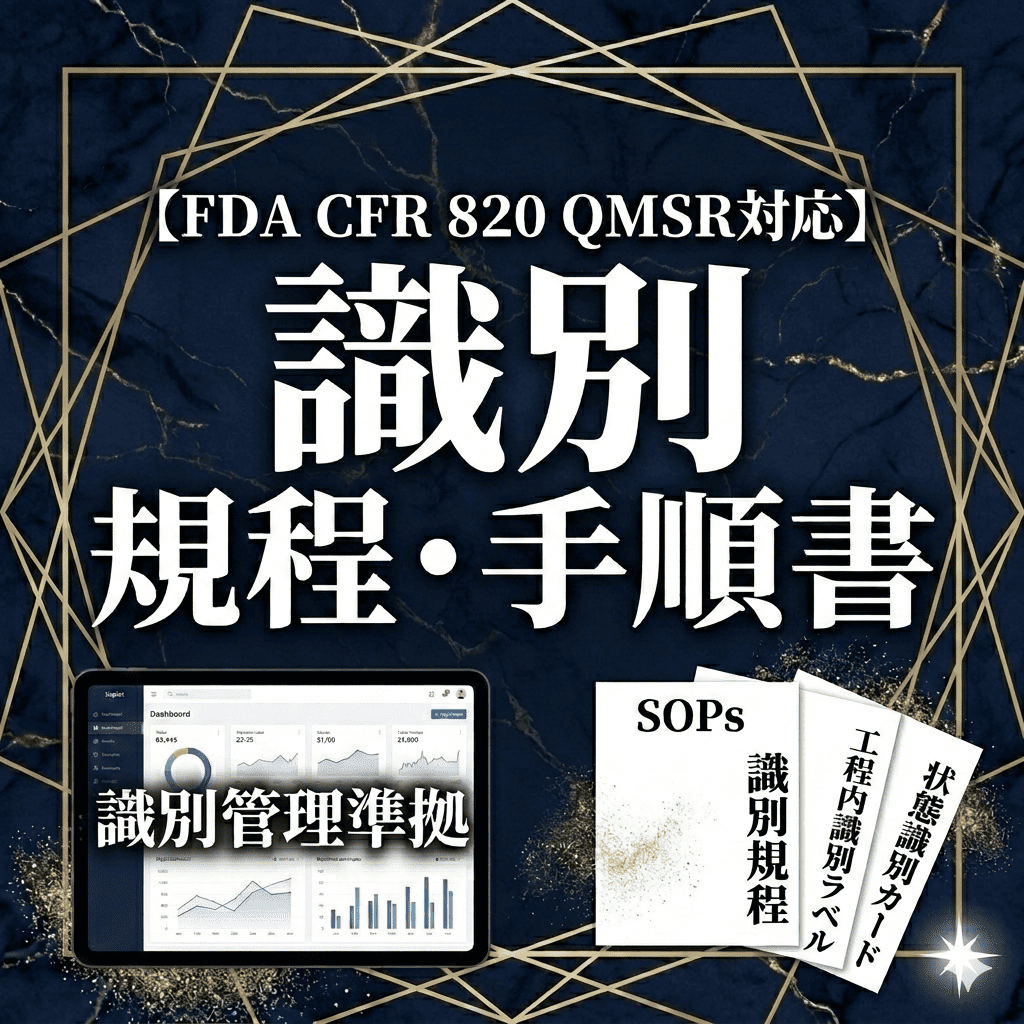 【FDA CFR 820 QMSR対応】識別規程・手順書