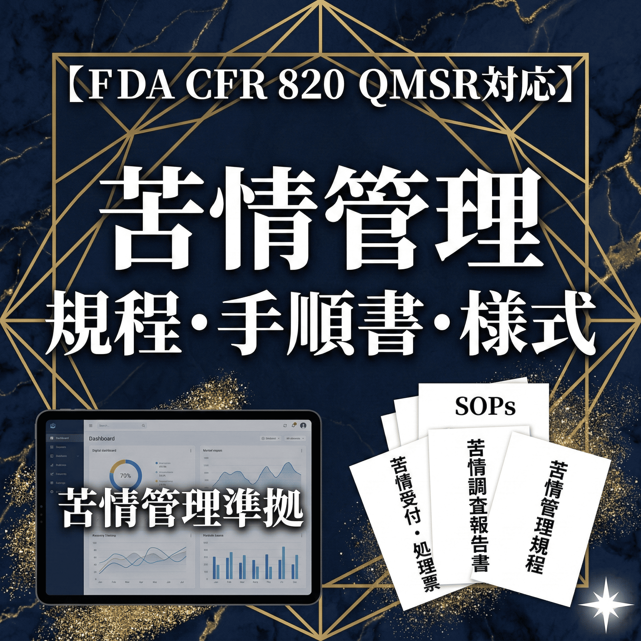 【FDA CFR 820 QMSR対応】苦情管理規程・手順書・様式