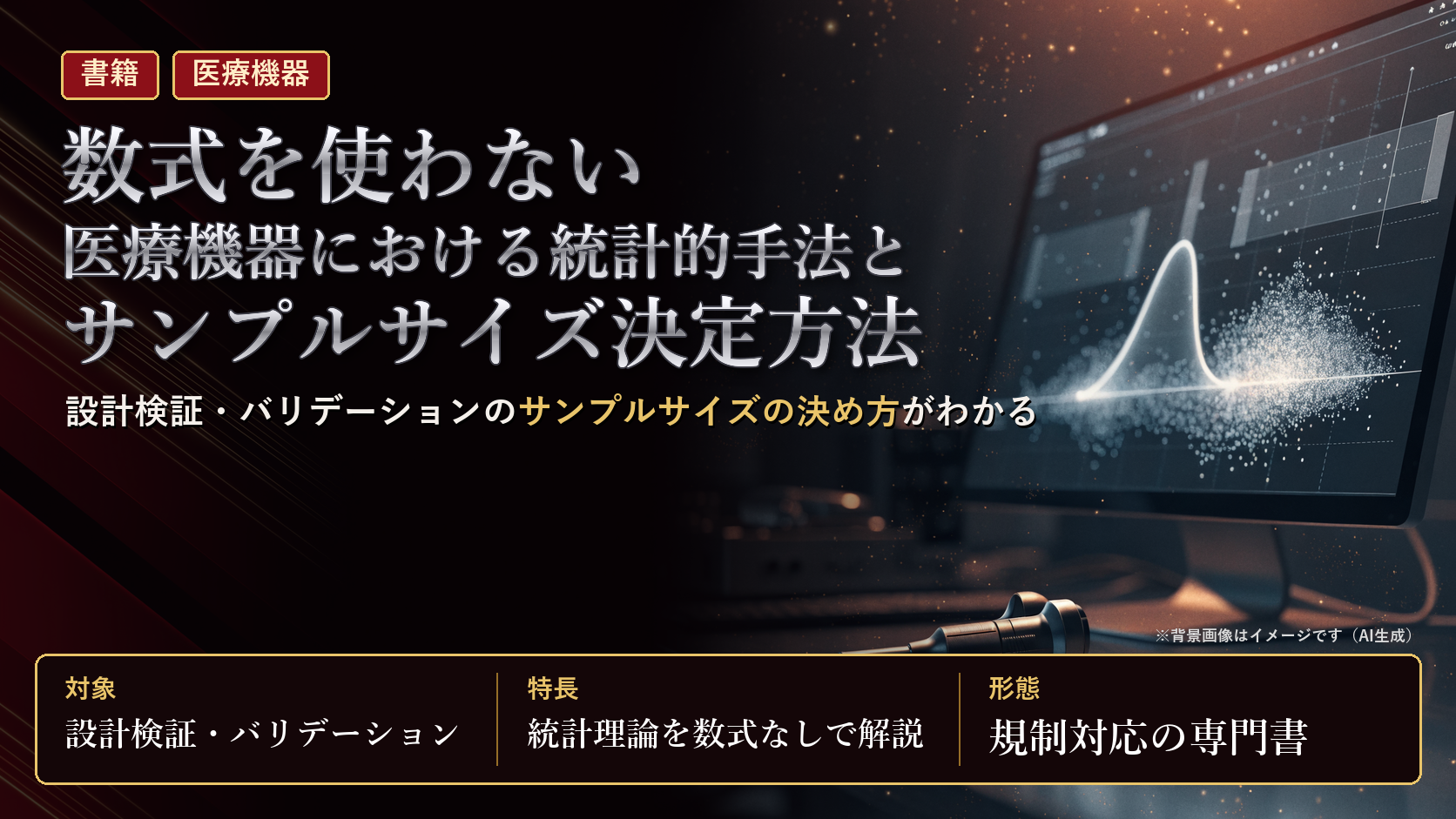 [書籍]【数式を使わない】医療機器における統計的手法とサンプルサイズ決定方法