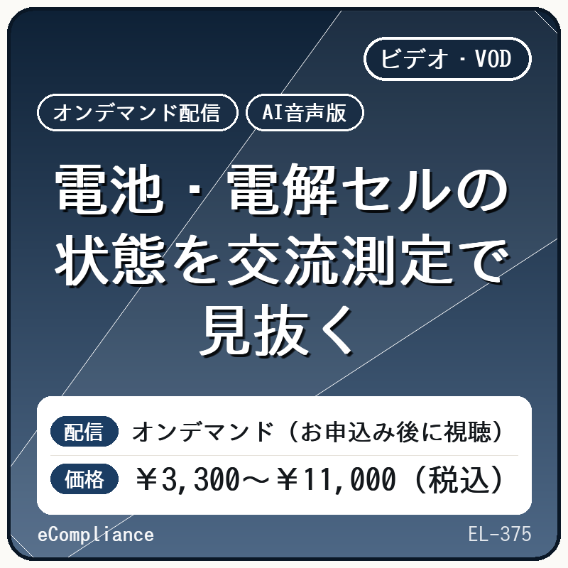 【AI音声版】電池・電解セルの状態を交流測定で見抜く