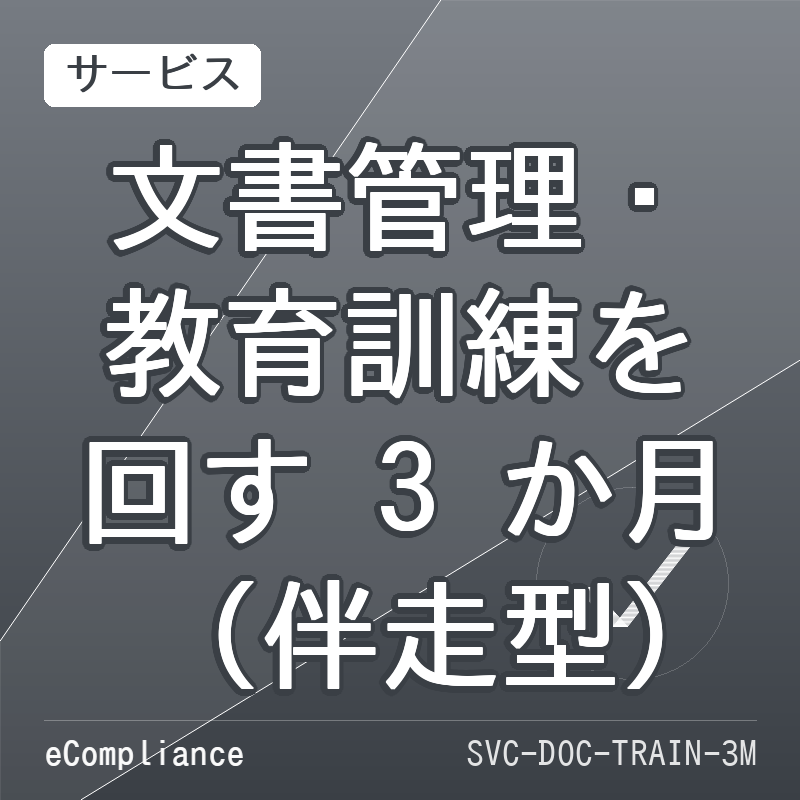 文書管理・教育訓練を回す 3 か月(伴走型)